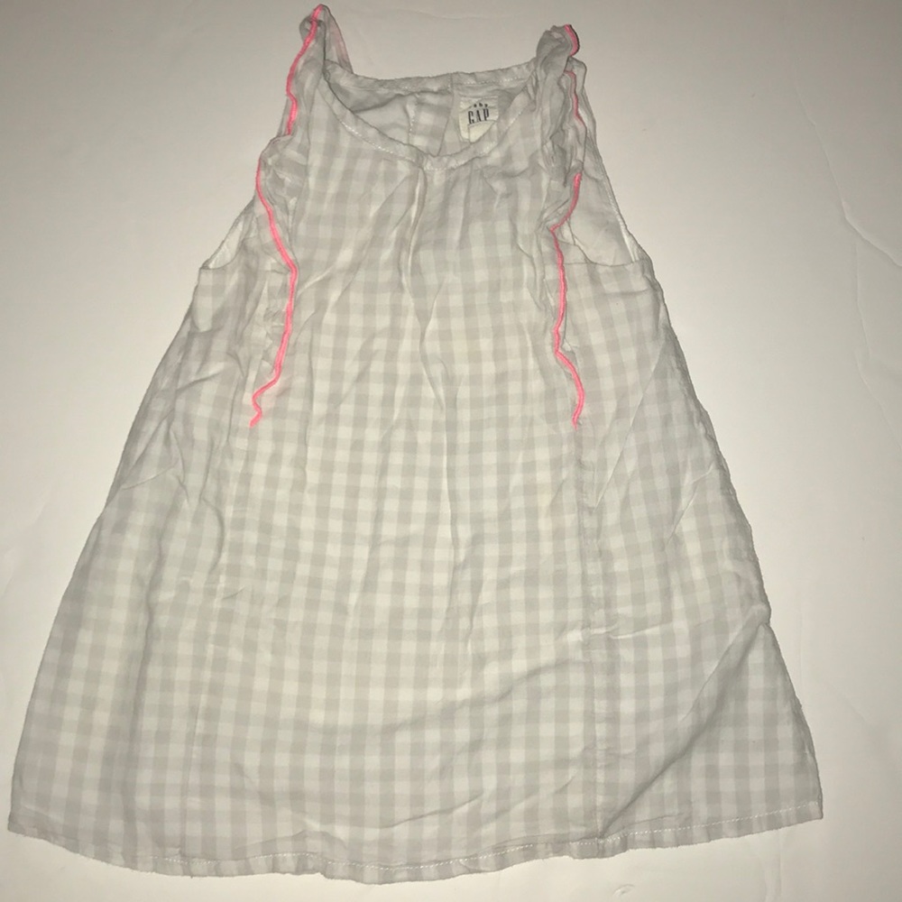 Baby Gap gray and white dress